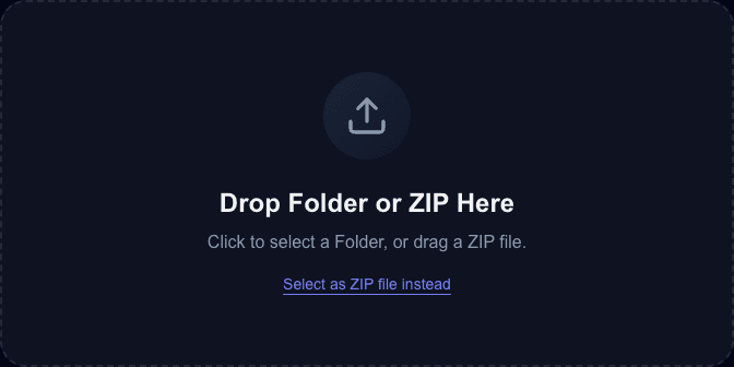 Upload steps visualization